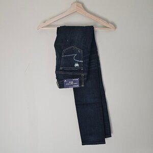 American Eagle Low Rise Patchwork Skinny Jeans - 2012 - Dark Wash - Sz 00 Reg
